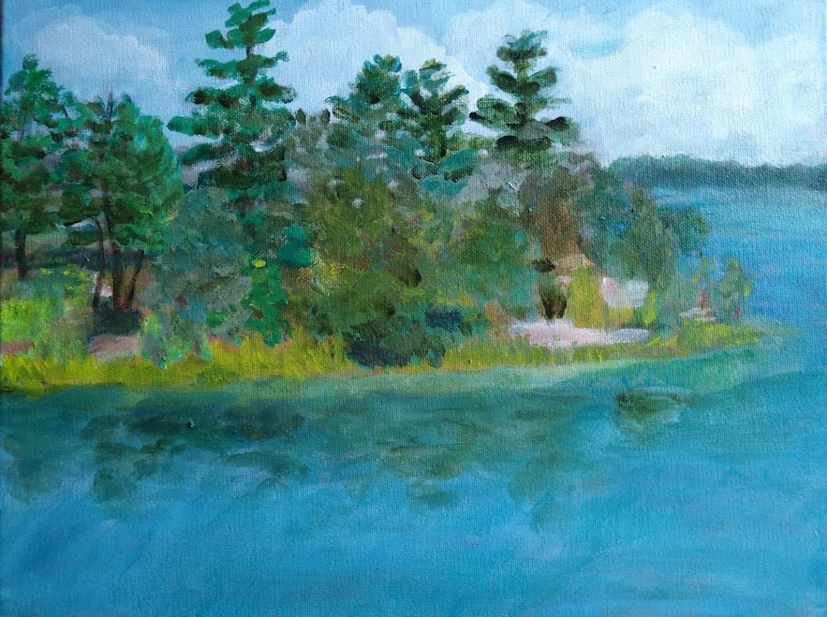 Pinhey's Point by Rhondda MacKay  Image: This wooded point is a landmark on for visitors to the Pinhey Estate and to boaters on the Ottawa River.