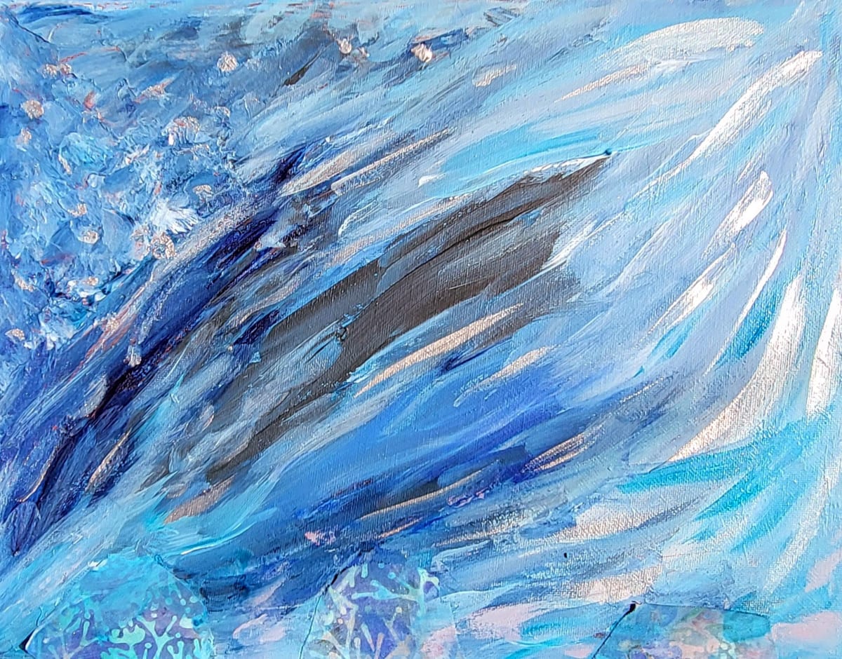 Upswing by Rhondda MacKay  Image: Exploration in blue.
