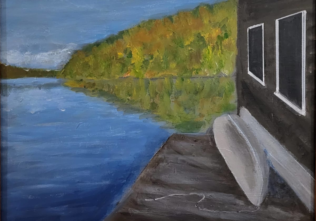 Twilight Reflections  Image: A memory of a luminous evening after a rainstorm at a friend's cottage on Blackstone Lake.