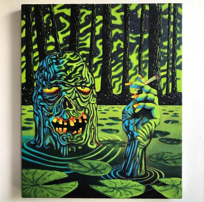 “Unaware the Moon was a Friend, the Graveyard Became a Garden” by Devon Clapp 