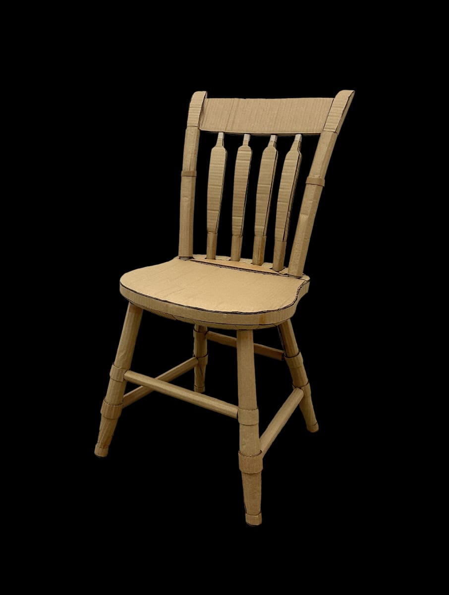Cardboard Caroline's Chair by Kristen Mills 