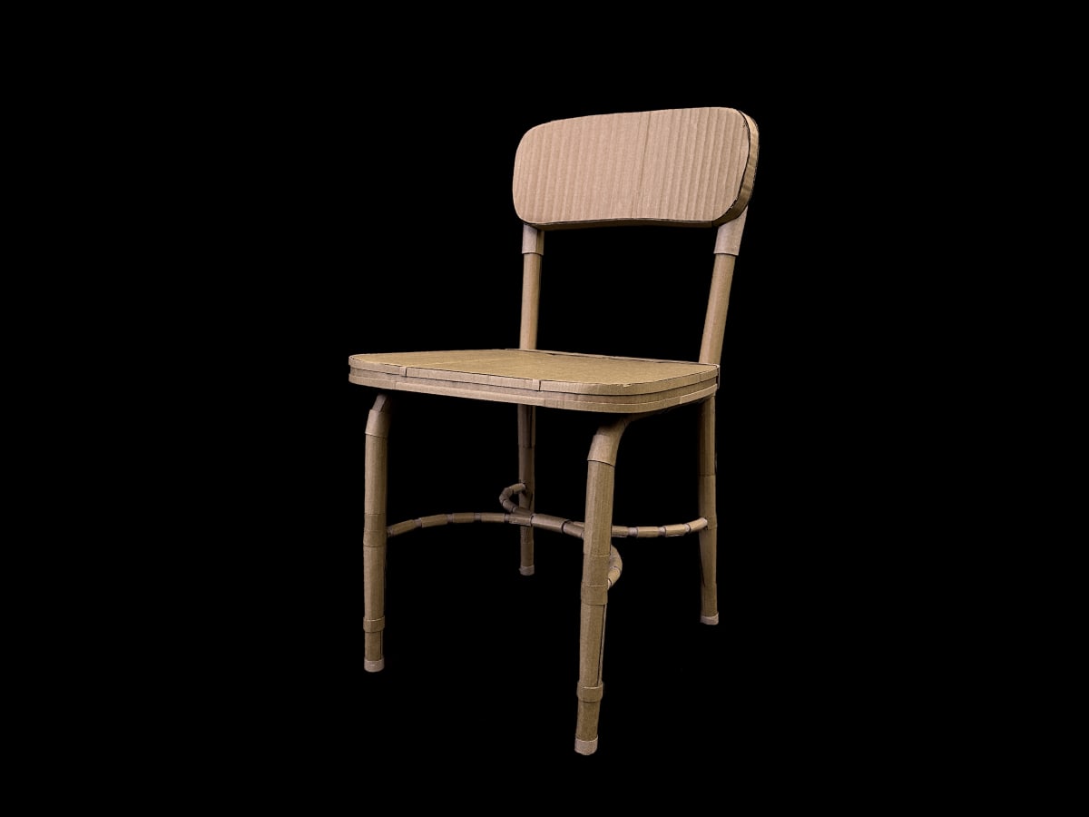 Cardboard School Chair by Kristen Mills 