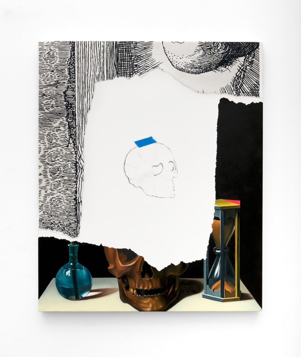Still Life with Skull and Tape (After Albrecht Dürer and Philippe de Champaigne) by Evan Halter 