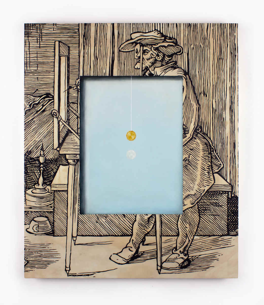 Day Moon with Coin (After Albrecht Dürer) by Evan Halter, Image 1.