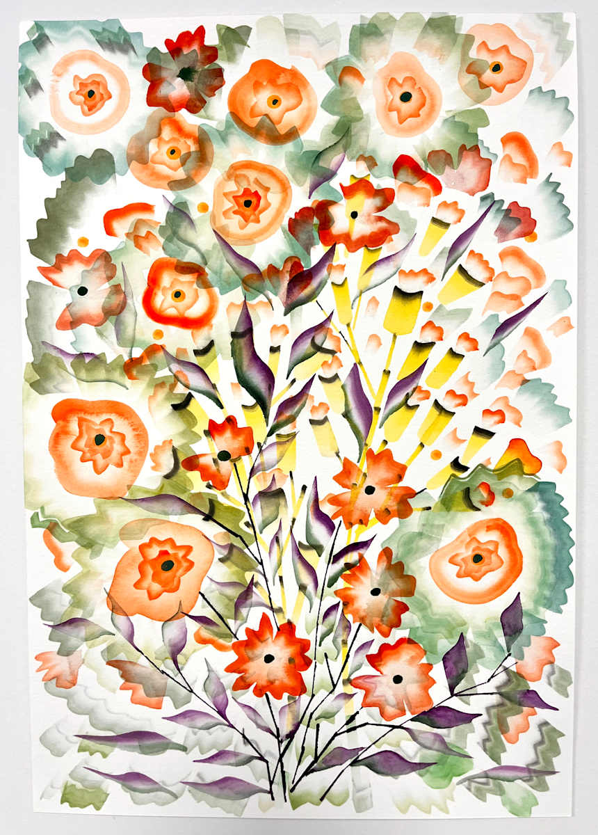 Orange Green Purple by Ruby Palmer 