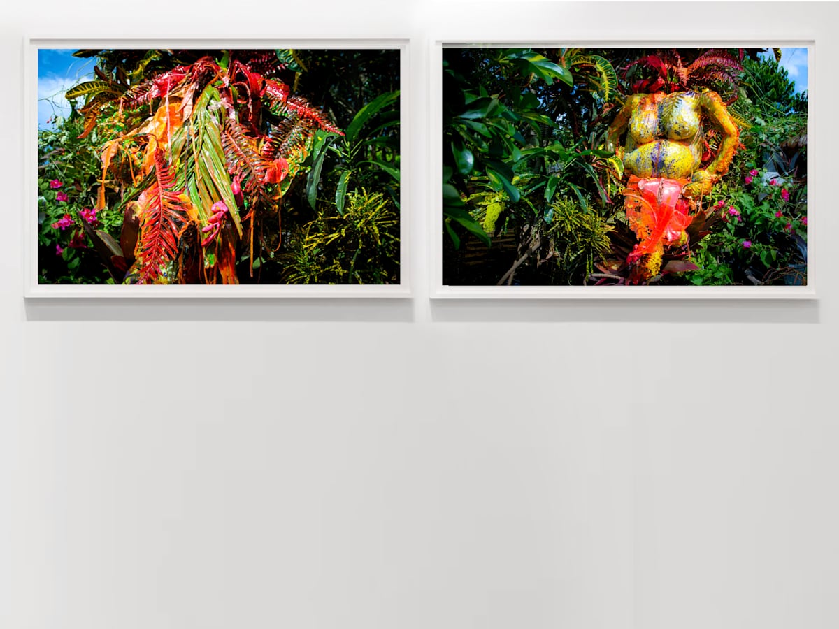 Fruta Extraño (Neon Colored Girl Diptych) by Coralina Rodriguez Meyer 