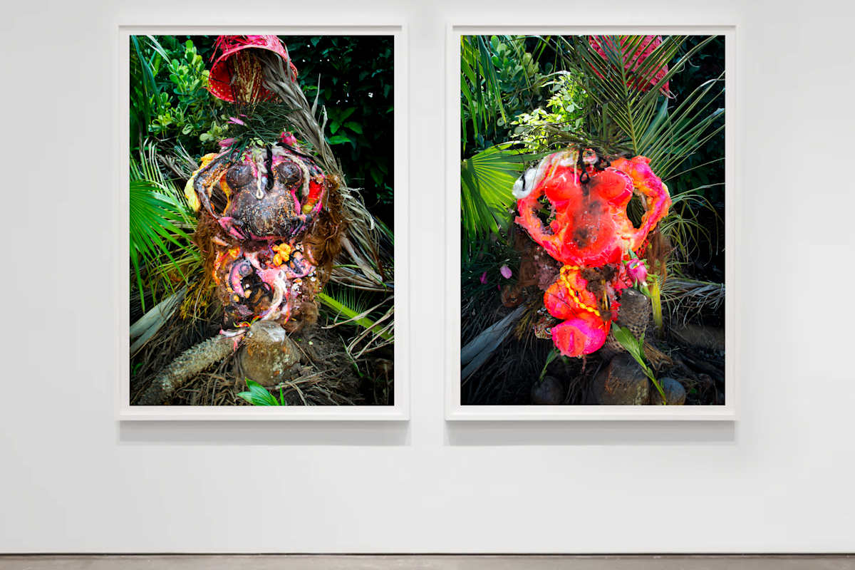 Valle Sagrada  Diptych (Pachamama y Ciguapa), Apariciones Virgen Gruta series by Coralina Rodriguez Meyer 