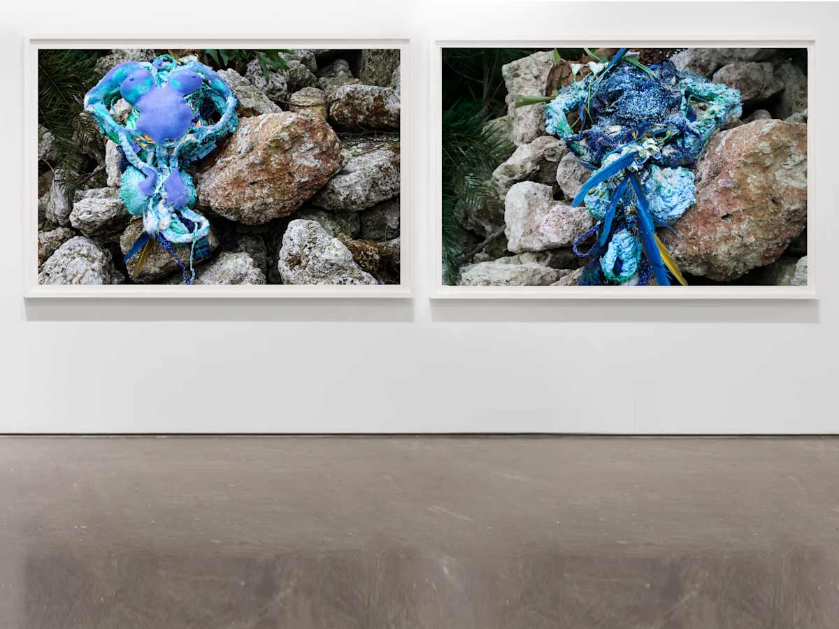 Yemaya (Bermuda Triangle Bedrock) Diptych, Apariciones Virgen Gruta series by Coralina Rodriguez Meyer 