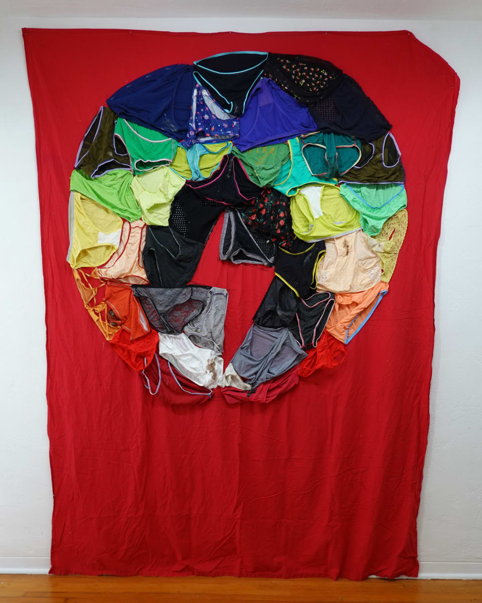 Arpillera Americanx * Cunt Quilt (Melt) by Coralina Rodriguez Meyer  Image: Arpillera Americanx * Cunt Quilt (Melt) was collaboratively created during a virtual Stitch n Bitch arpillera salon for environmental justice by national feminists during a conversation lead by Sierra Club president Ramon Cruz & ¡Solar Libre! field manager Paola Pagan, moderated by artist Coralina Rodriguez Meyer & brand director Kevin Kedroe