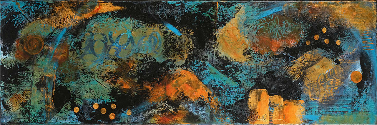 City gold and blue by Helene Morizur 