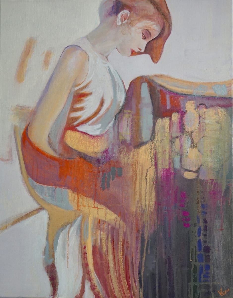 An elusive woman by Vasu Tolia  Image: a woman brooding mysteriously 
