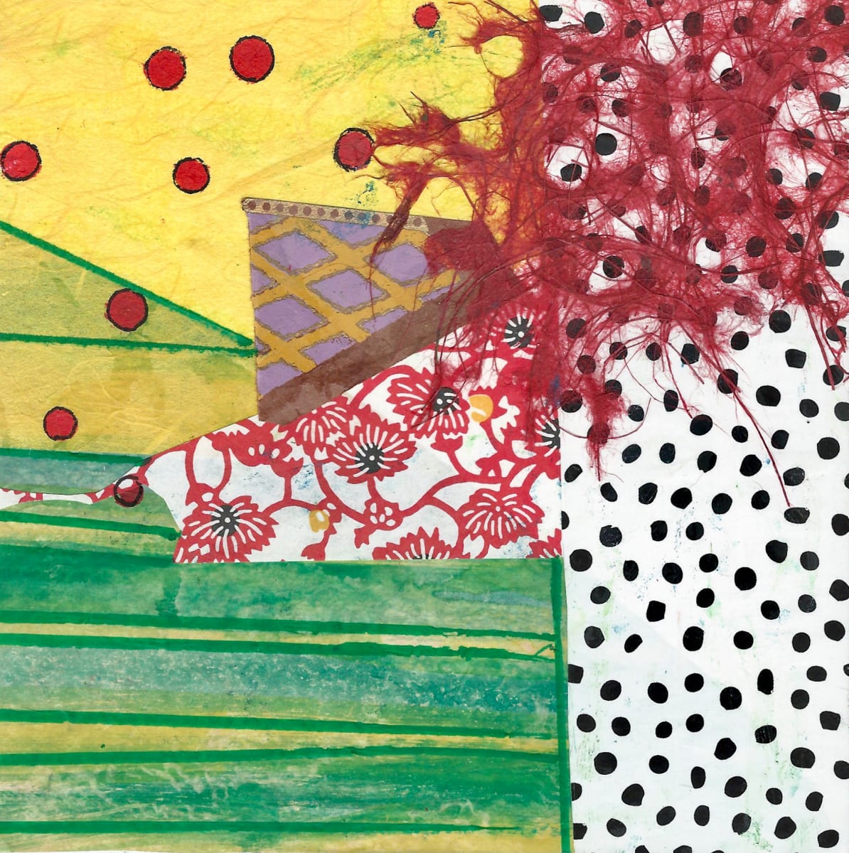 Growing season  2 by Vasu Tolia  Image: Growing season  2 - Bright collage of spring colors heralding rejuvenation