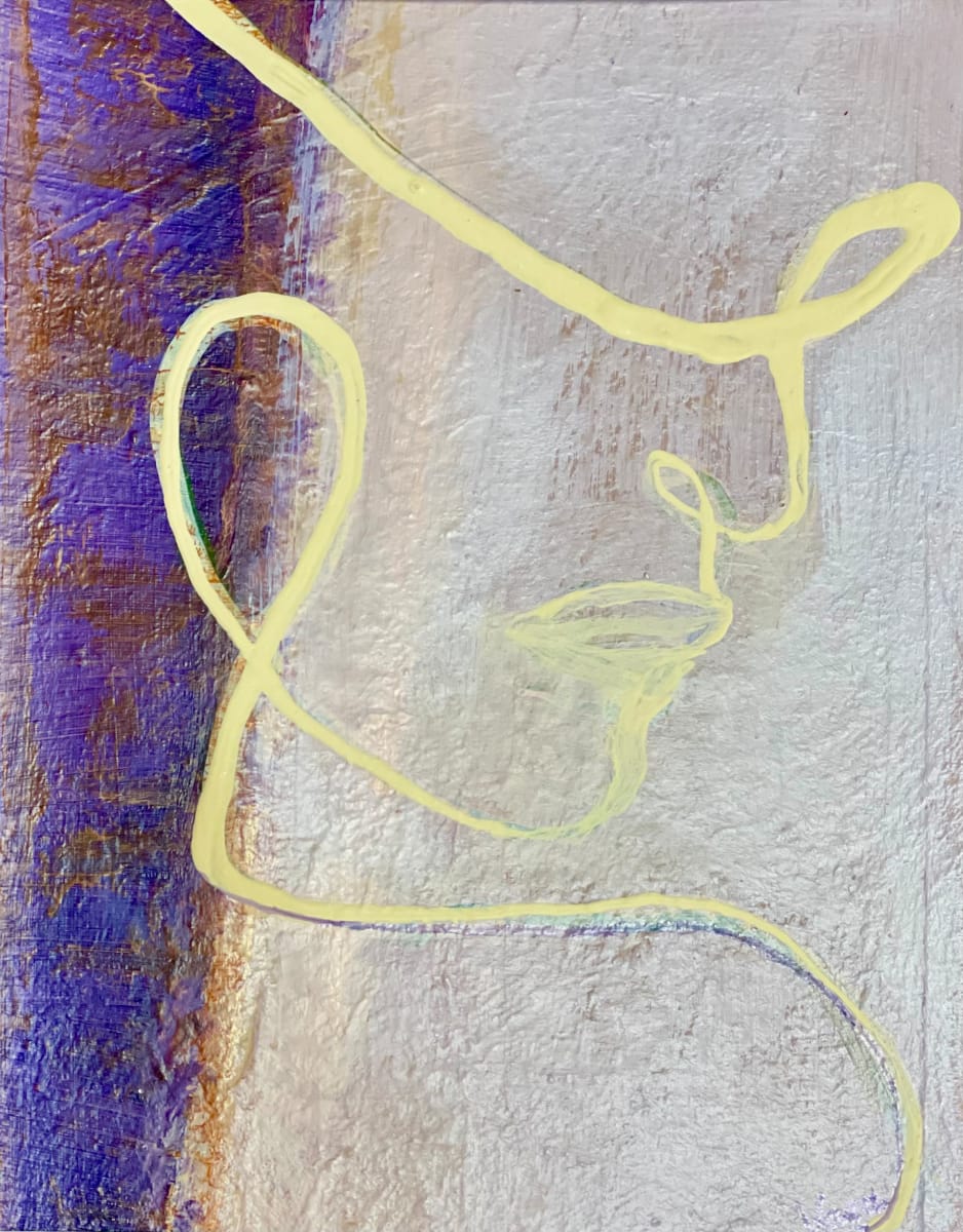 Moment of truth by Vasu Tolia  Image:  An outline of a woman's face suggesting revelation of truth, painted in subtle colors