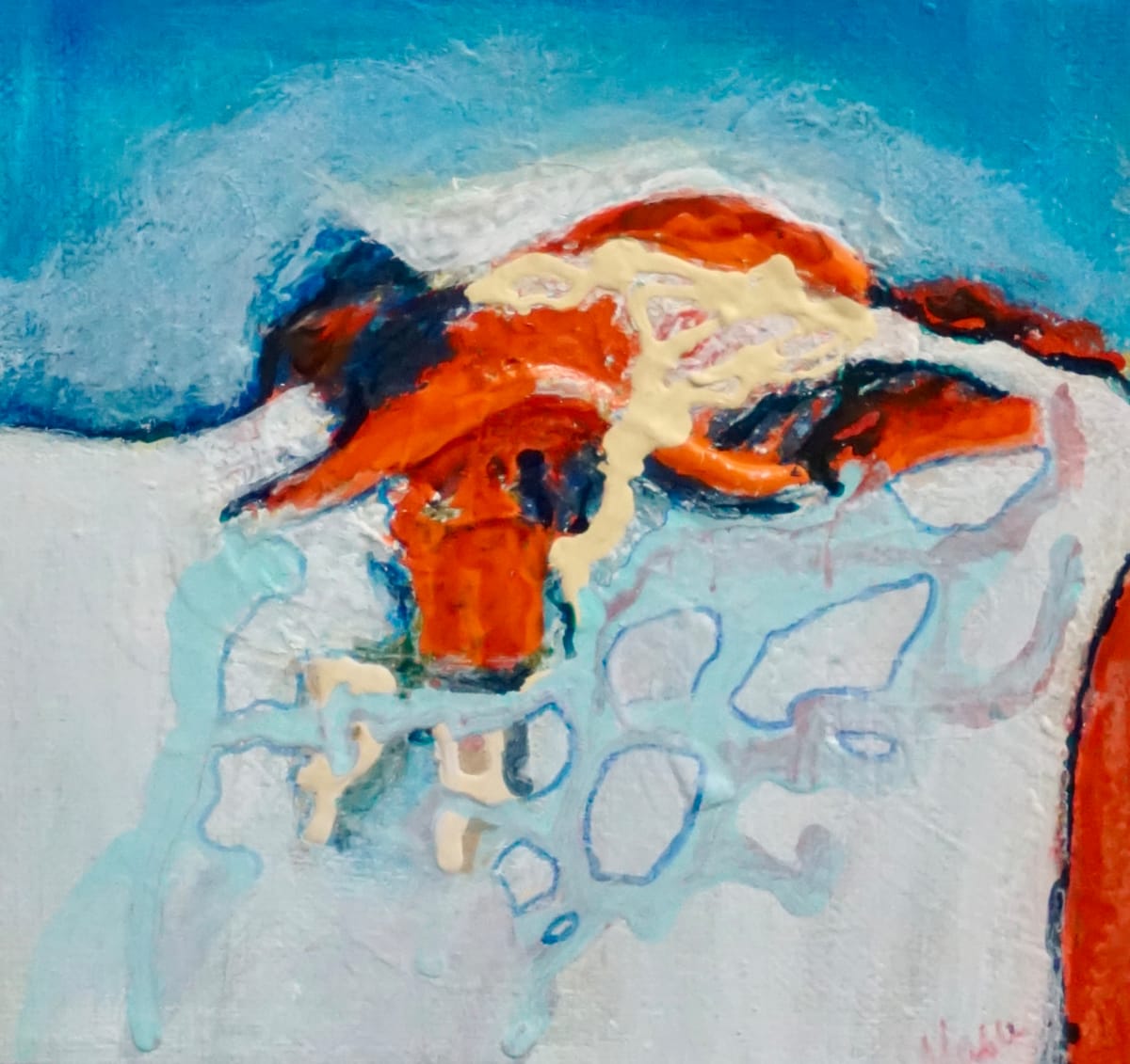 RISING AGAIN by Vasu Tolia  Image: This painting depicts a mysterious object