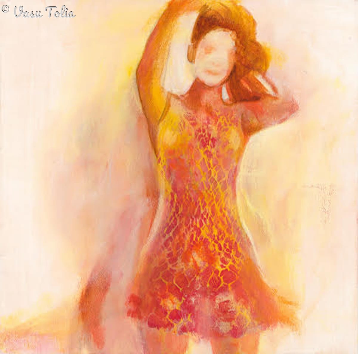 Free Spirit by Vasu Tolia  Image: A bold woman with tossed up hair is standing  with an attitude