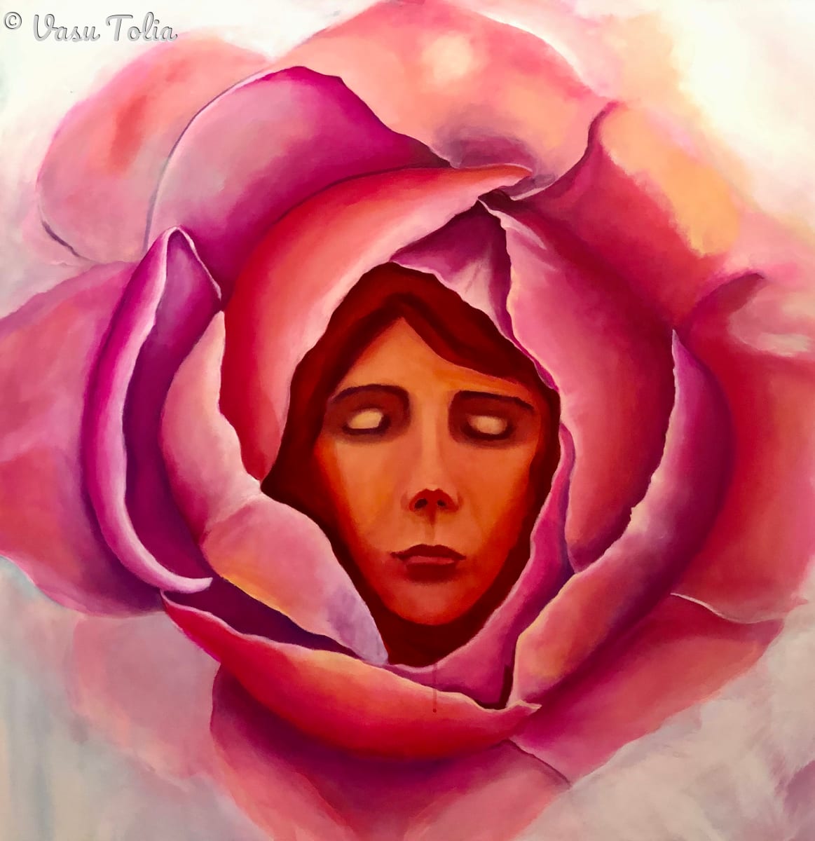 We’re one by Vasu Tolia  Image: This artwork is an appeal for the need for humanity to exist in harmony  with nature to preserve our habitat. The balance is at a delicate stage and only if each of us does their little bit, it will happen. 