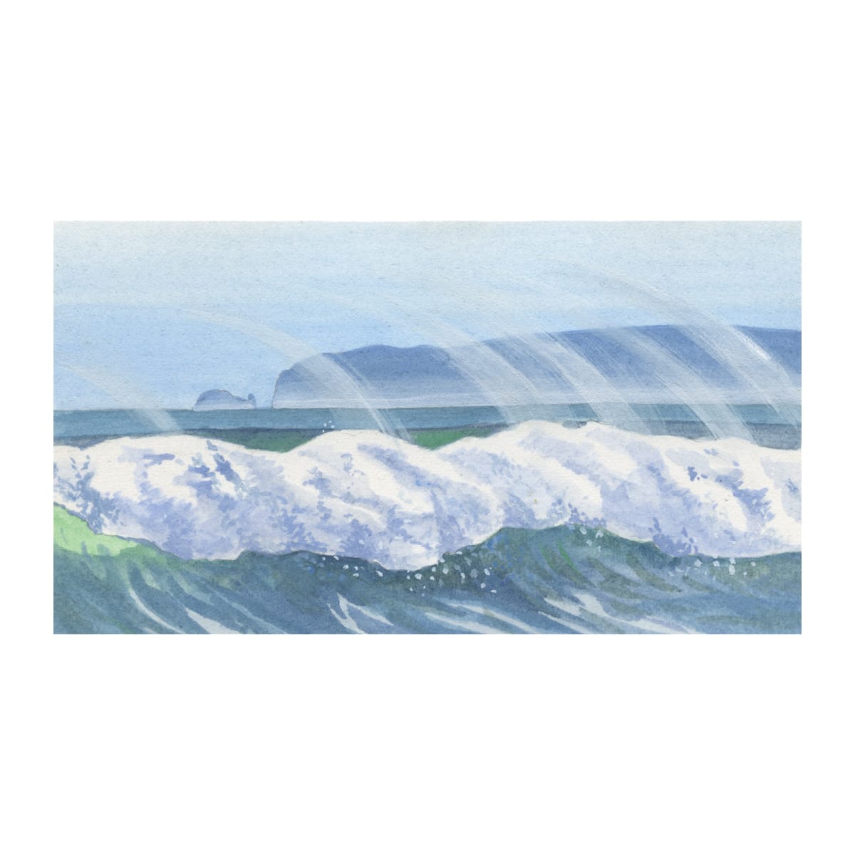Heavy, waves at Limantour by MaryEllen Hackett 