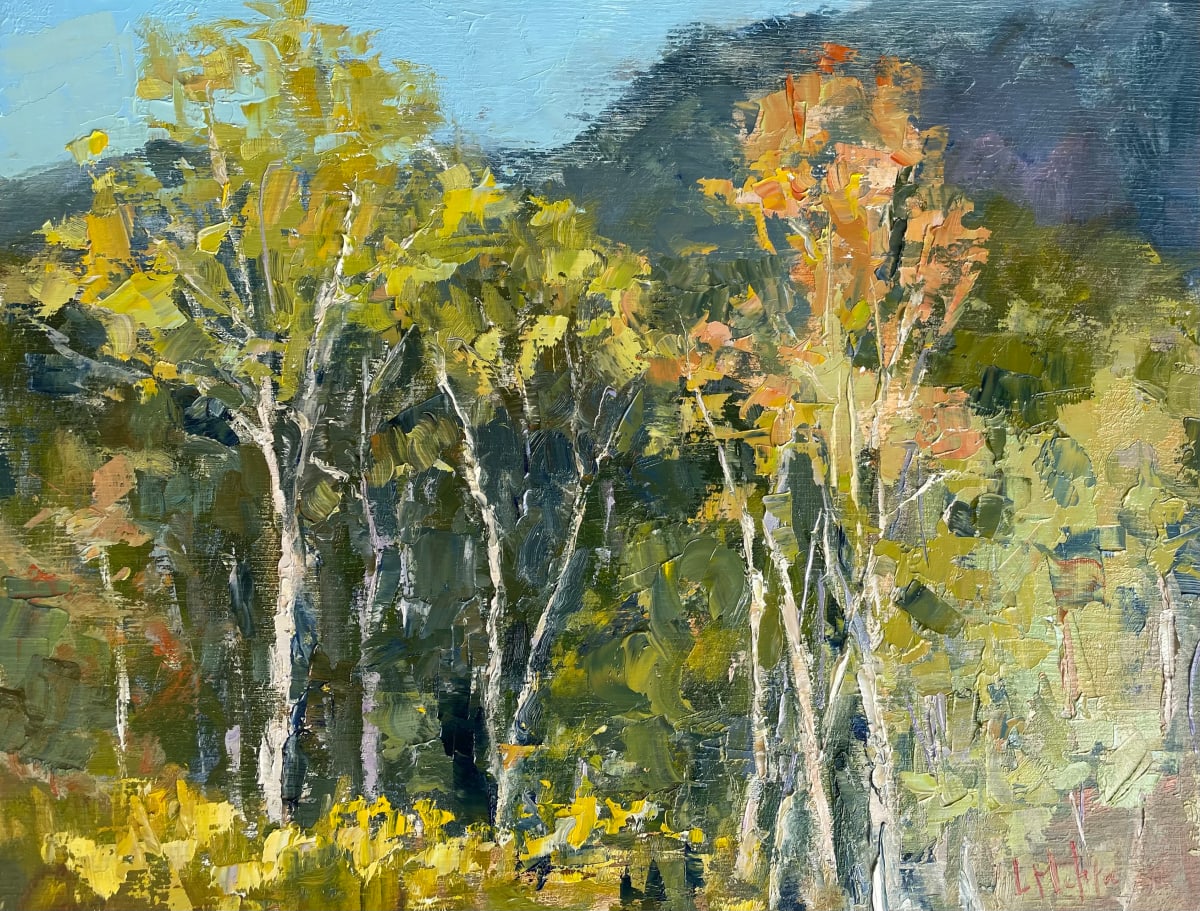 Sycamores by Lynn Mehta  Image: Sycamores, 11x14
