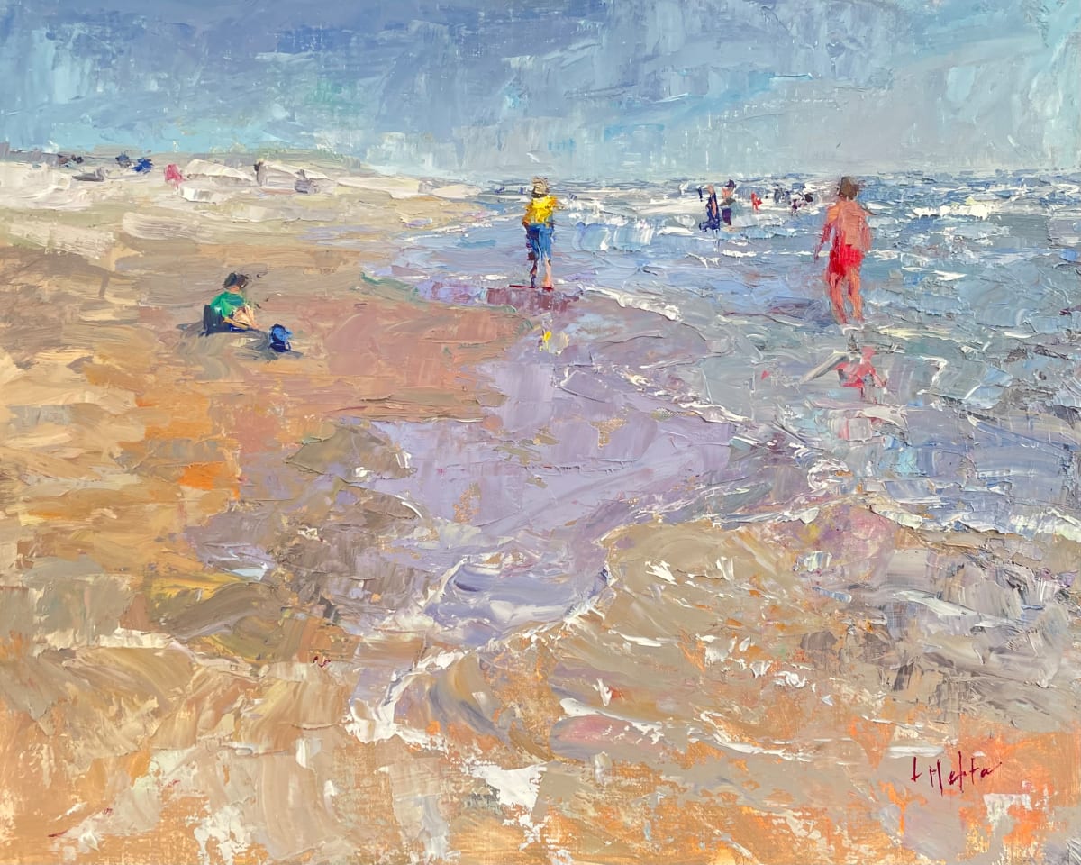 Taking Time on the Shore by Lynn Mehta  Image: Taking Time on the Shore, 16x20