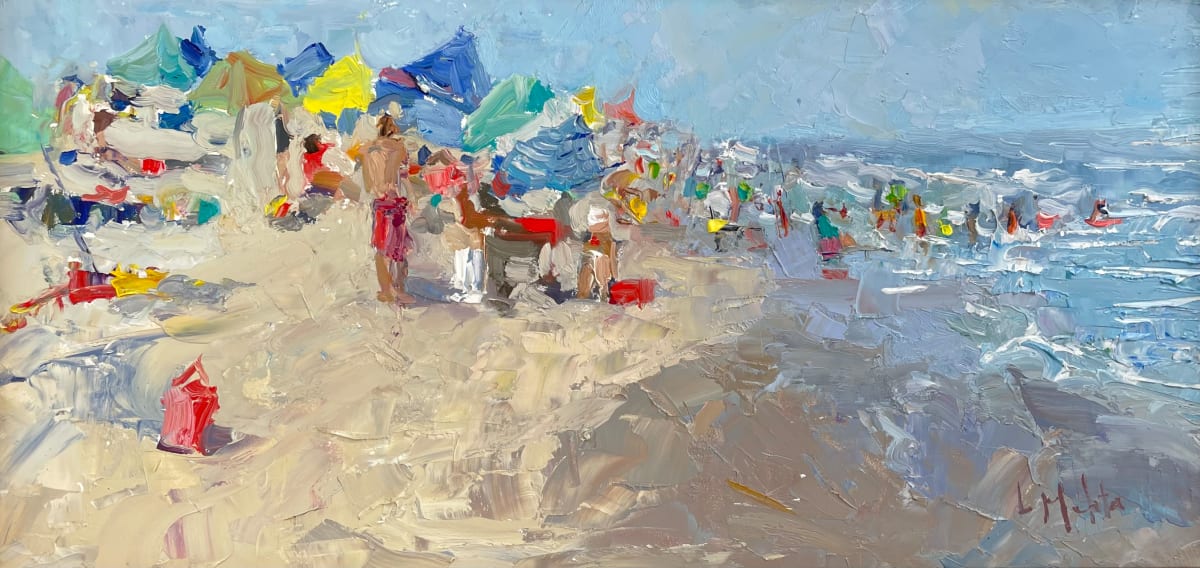 Beach Day! by Lynn Mehta  Image: Beach Day, 8" x 16"