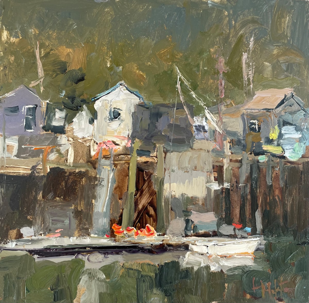 Docks by Lynn Mehta  Image: Docks,  8" x 8"