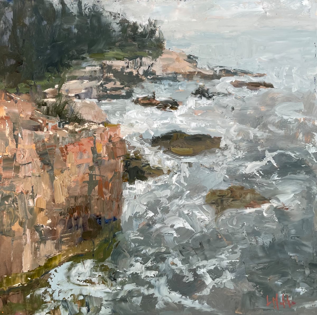Cliff Side by Lynn Mehta  Image: Cliff Side, 12" x 12"