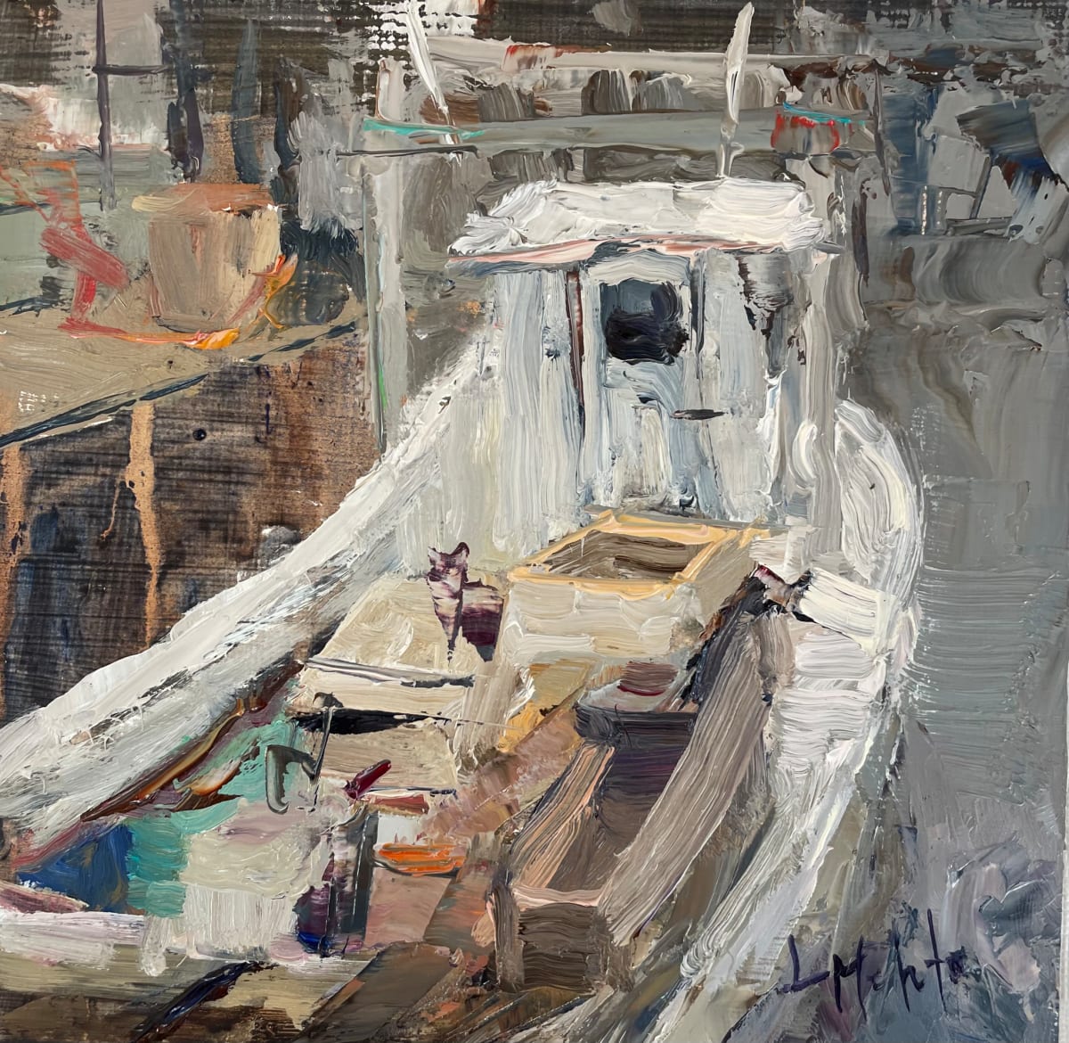 Between Runs by Lynn Mehta  Image: Between Runs, 6x6