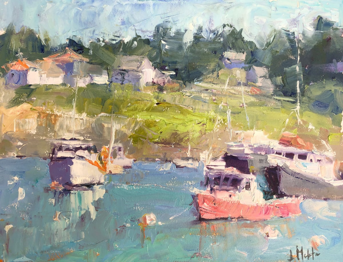 Harbored in the Hamlet by Lynn Mehta  Image: Harbor Inlet, 11 x 14