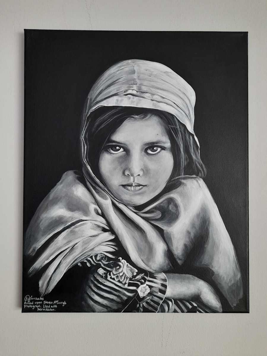 Afghan Nomad Girl by Donna Gonzalez 