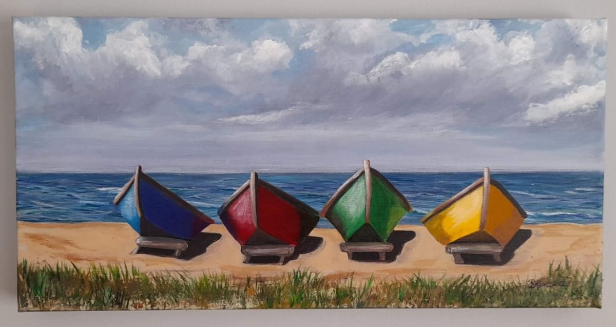 Lake Michigan Boats by Donna Gonzalez 