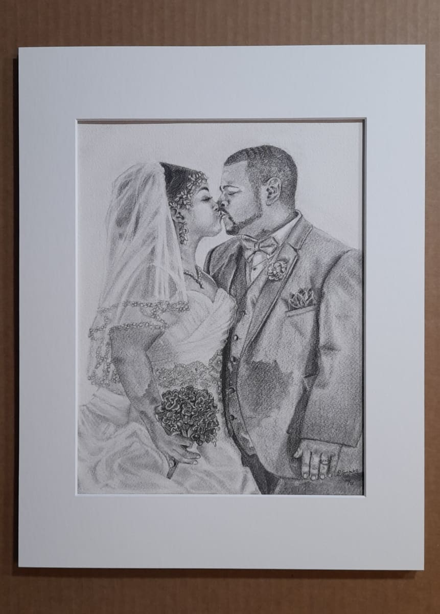 The Kiss by Donna Gonzalez  Image: Wedding portrait of a couple kissing