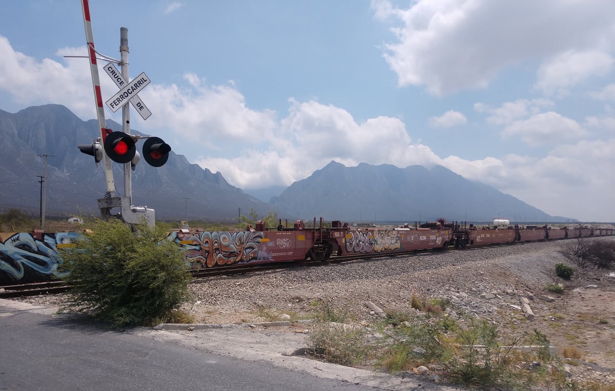 Train In Motion by Aurora Hernandez De Lopez 