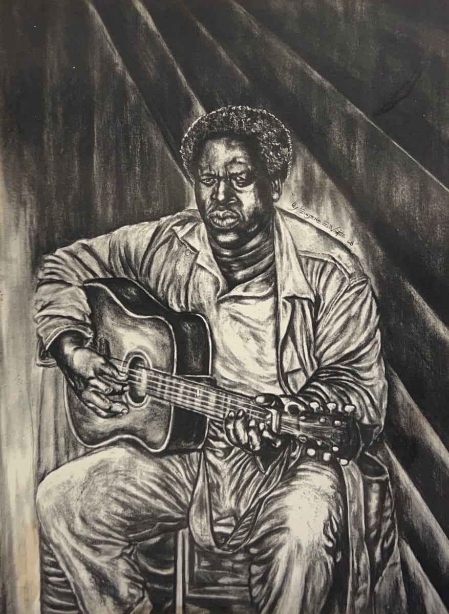 Untitled - Man with Guitar by Eugene E. White 