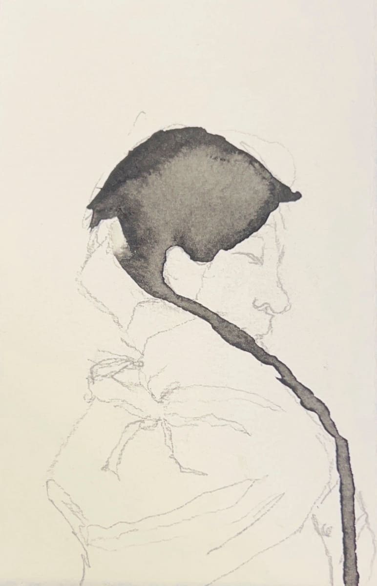 Untitled - Figure with Dark Hair by Samantha Serranno 