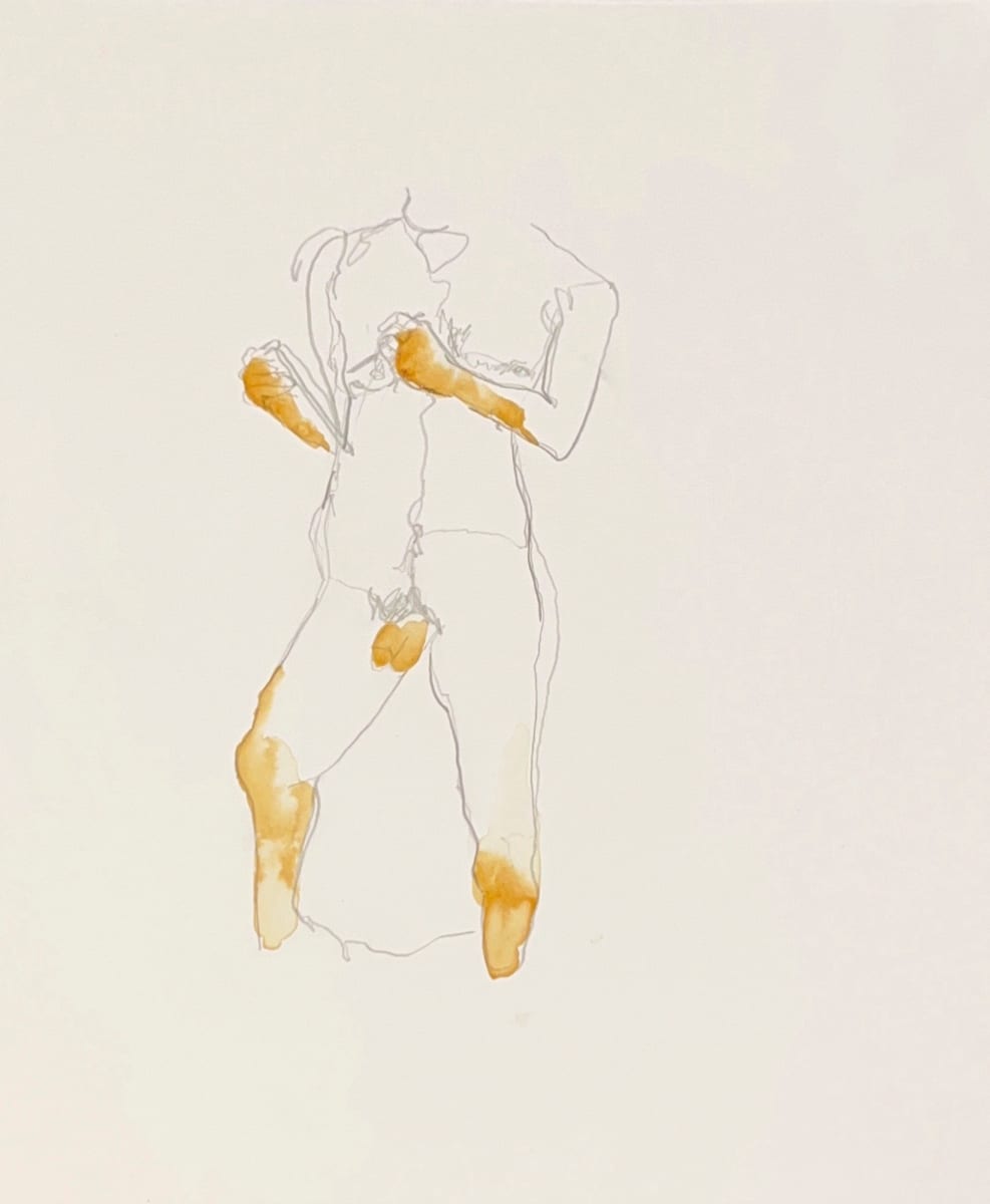 Untitled - Standing Nude Figure by Geovani Galvez 