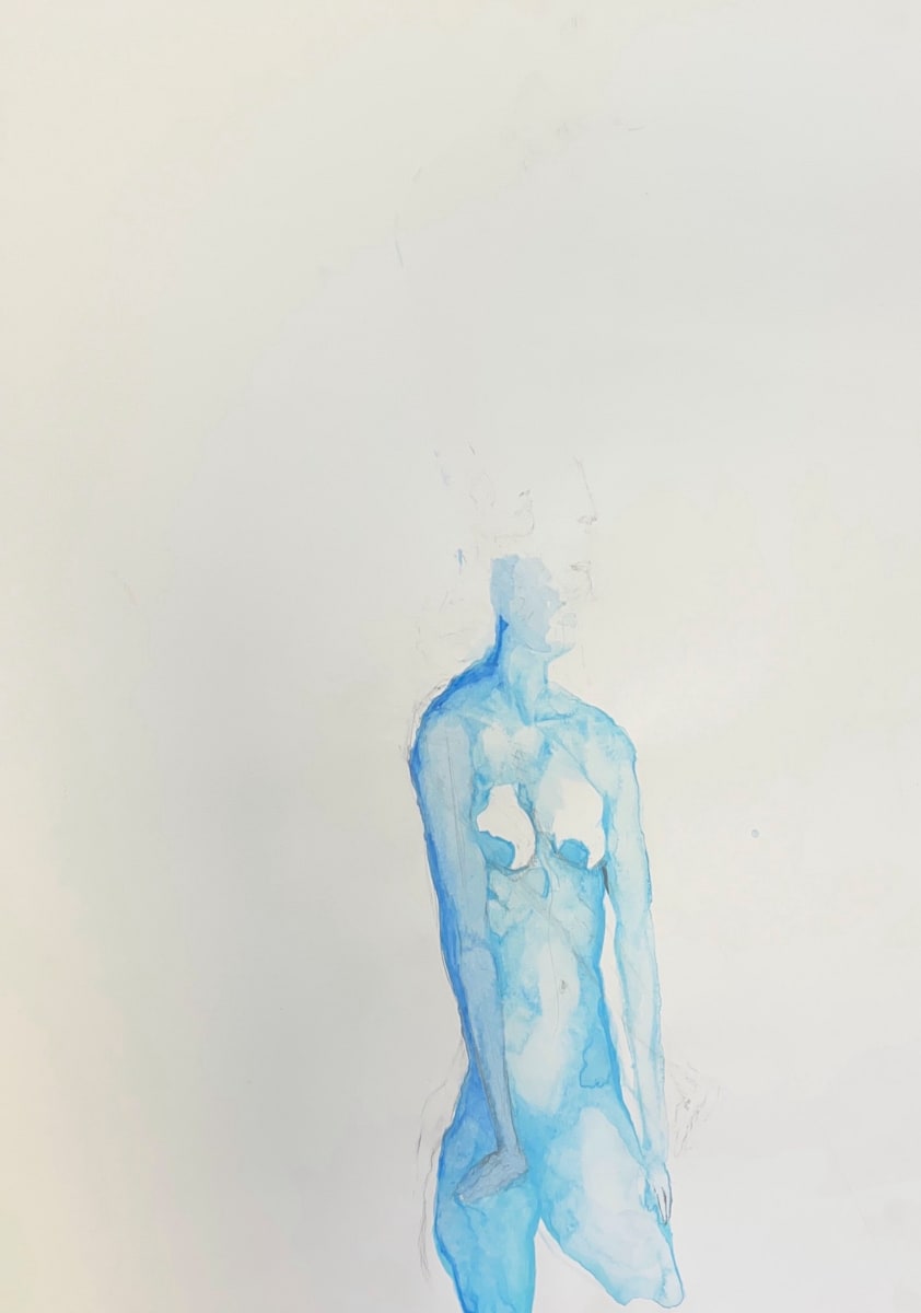 Untitled - Blue Figure by Frank Anderson 
