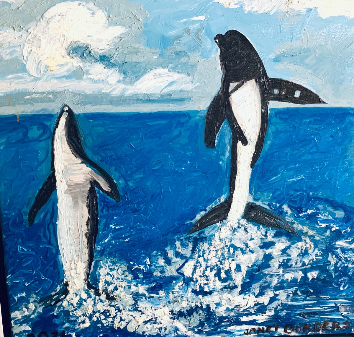 Two Dancing Dolphins by Janet Borders  Image: Laguna Beach Dolphins 