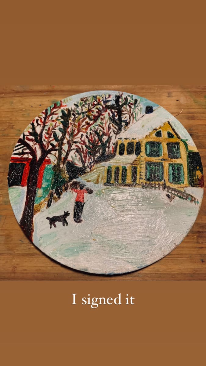 Snowy Winter by Janet Borders  Image: Snow storm in the 19th century . This look is similar to the hundreds of artwork done of Christmas cards for Courier and Ives 