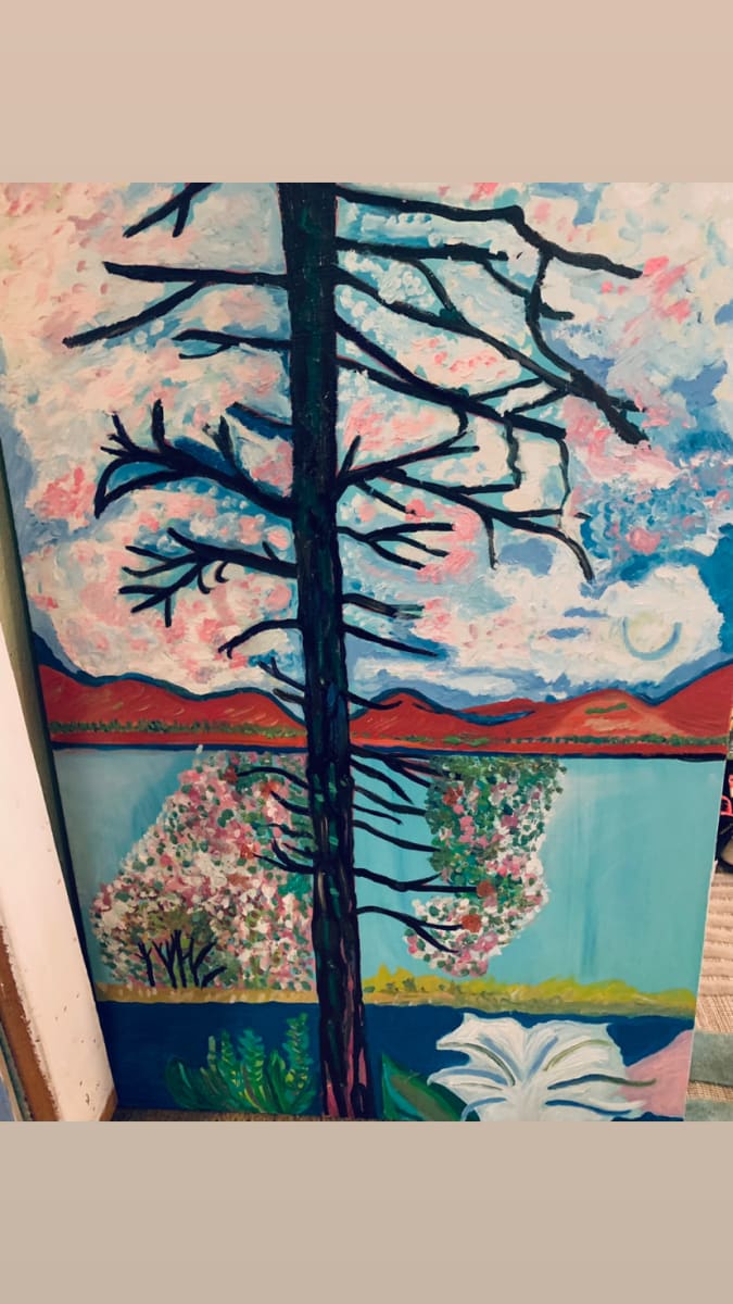 June Mountain  Big Tree by Janet Borders  Image: Work from 2019  (24 x 48 )