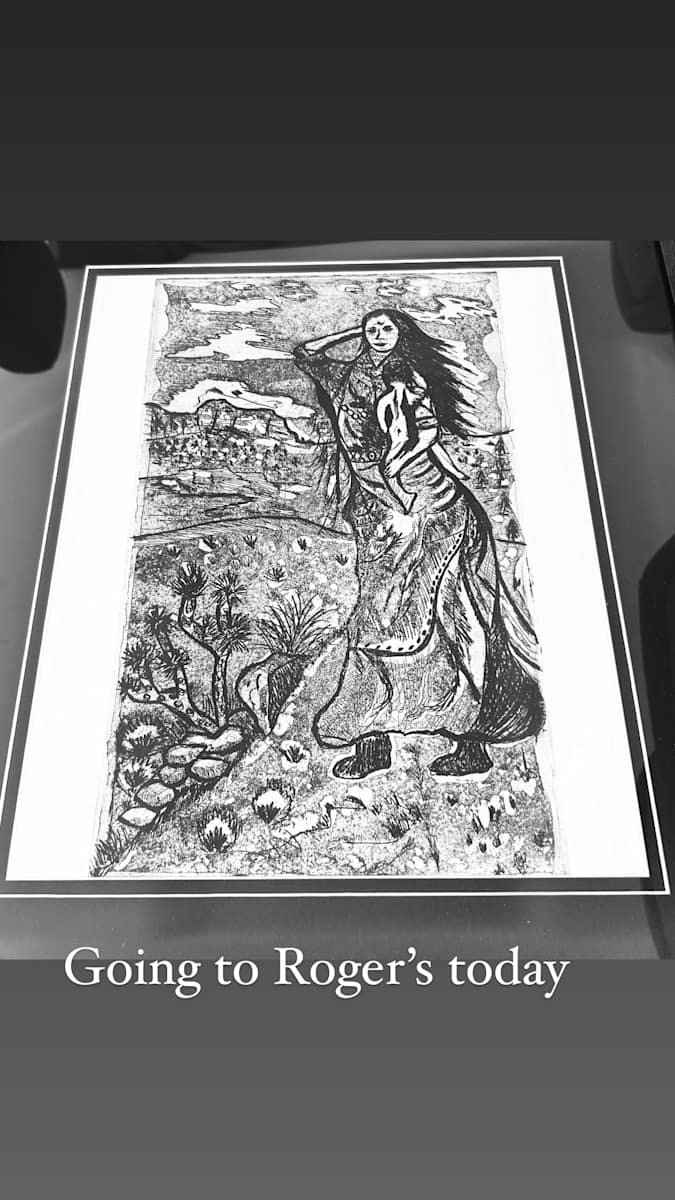 Billy Greenwood by Janet Borders  Image: Etching of an Indian In Oklahoma 1908 my grandmother born on an Indian Reservation in the 1900’s 
