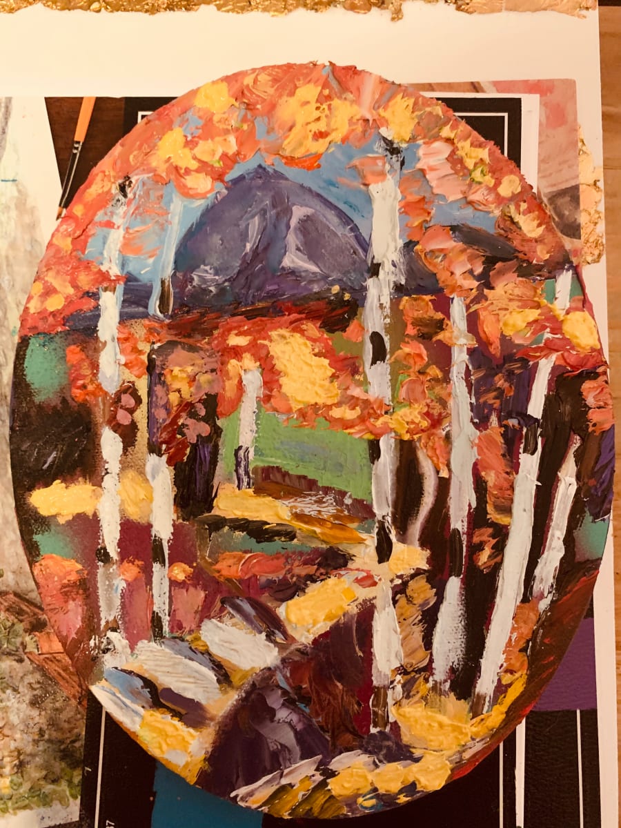 Autumn’s leaves 🍁 by Janet Borders  Image: Oval canvas - Colorado 