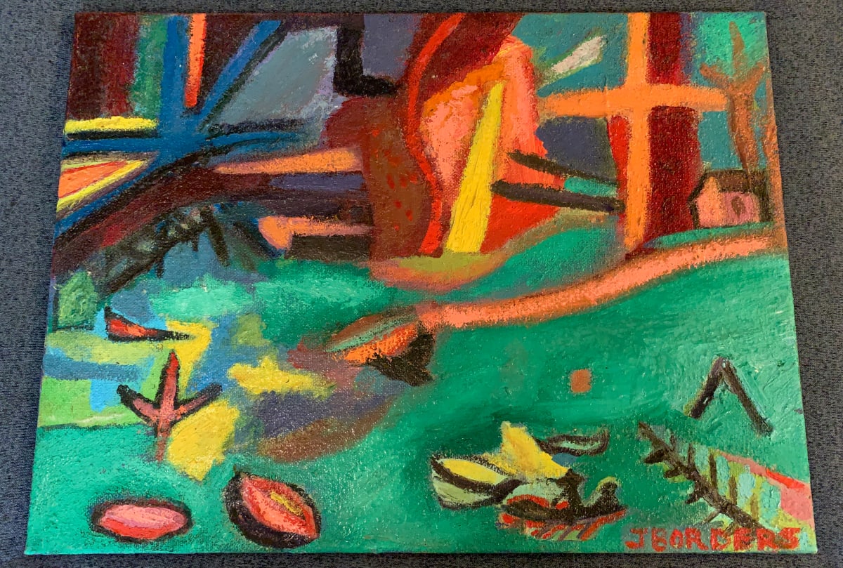Duffy’s Sail boats by Janet Borders  Image: Oil on Burlap 