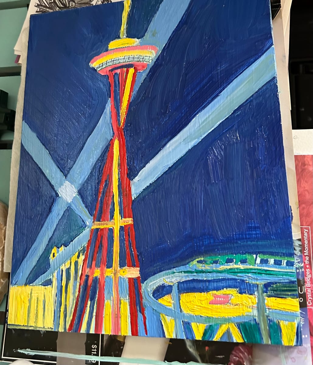 Seattle Space Needle 1962 by Janet Borders  Image: Love Space Needle 