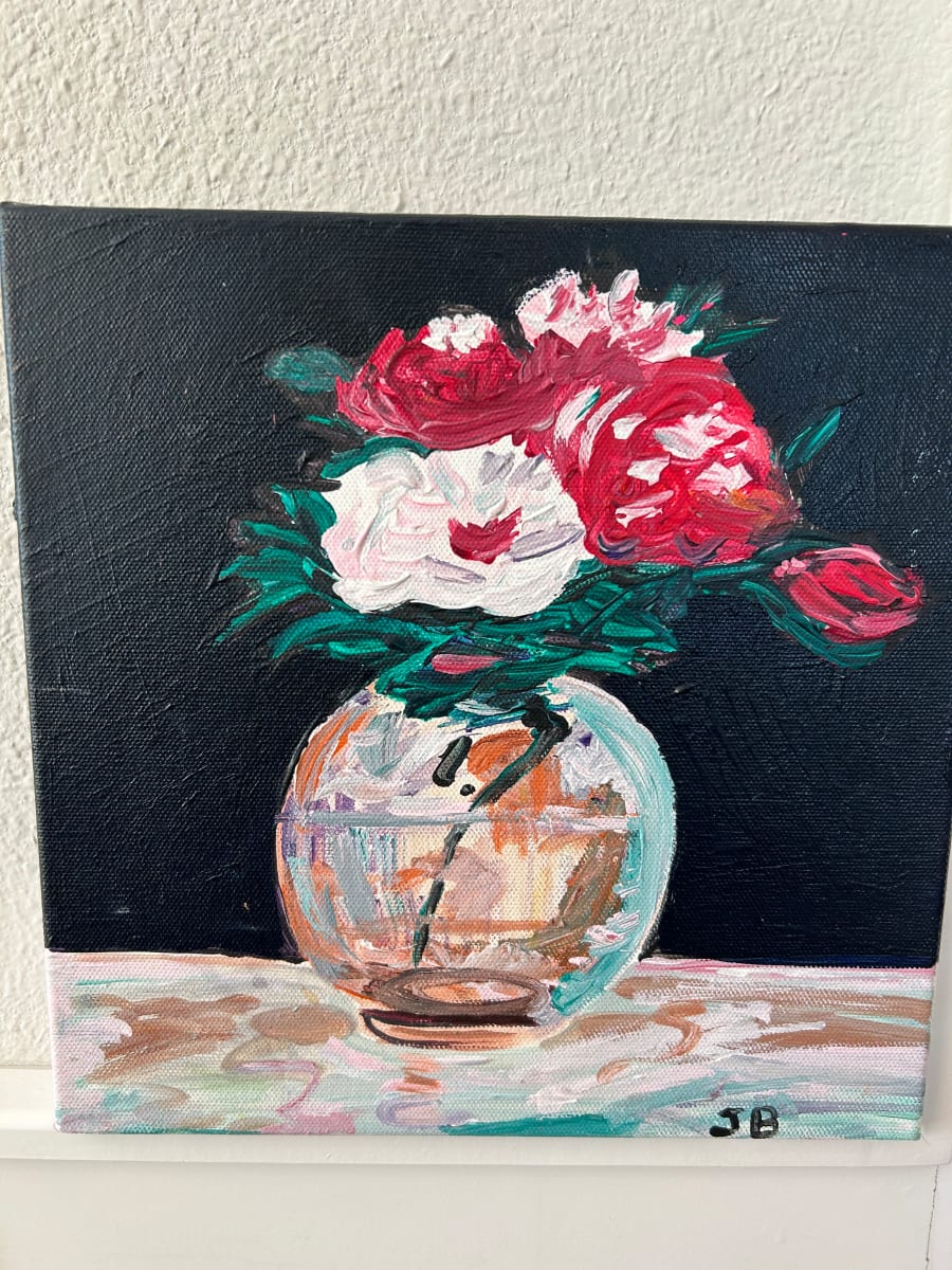 The Rose Vase by Janet Borders  Image: The Red and White Roses in a Vase 