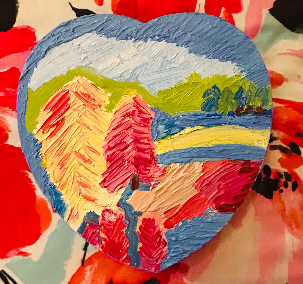 Heart ❤️ Landscape by Janet Borders  Image: Love doing heart canvas 