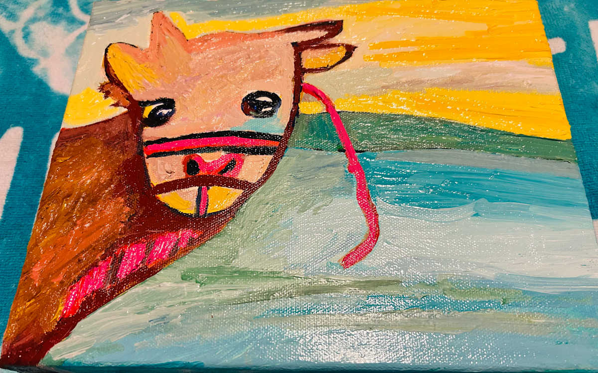 Cow always wanted a pet cow by Janet Borders 