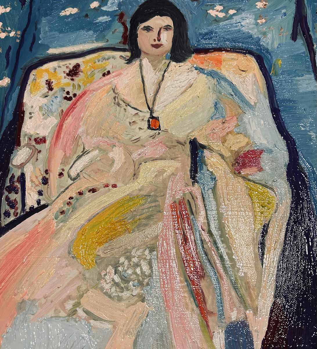 The Shades of Stardom by Janet Borders  Image: Always loved old pictures did this from a photograph . Looks like my mom ! She was dark hair and fair skin.  She loved dressing up when I was a kid so I got this idea from a picture of her.  