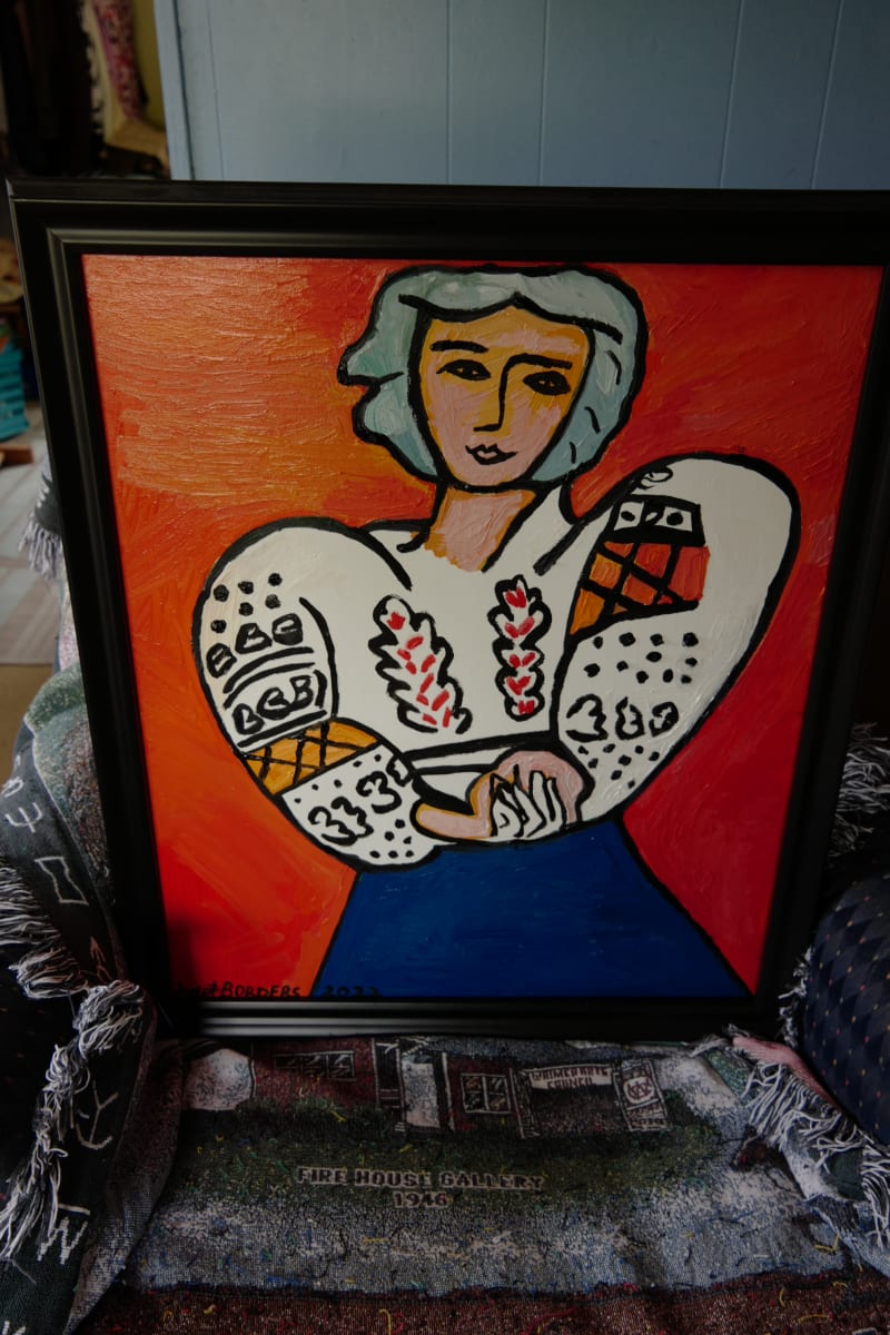 Matisse's Girl friend by Janet Borders  Image: Matisse is my hero ! Funny how I barely copy other artist but this is a just like a MATISSE 