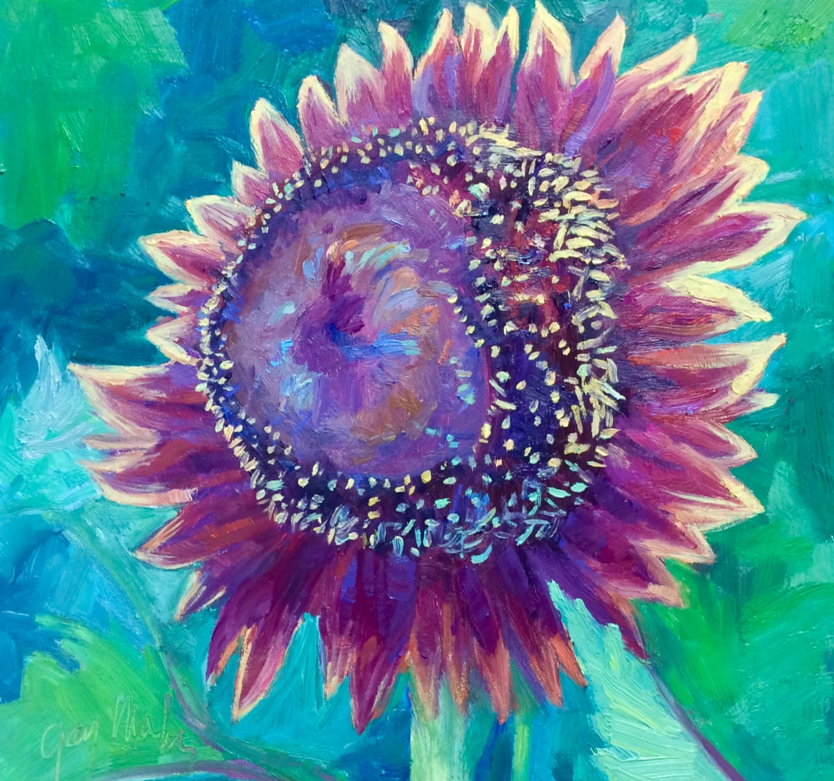A Different Sunflower by Janice Gay Maker 