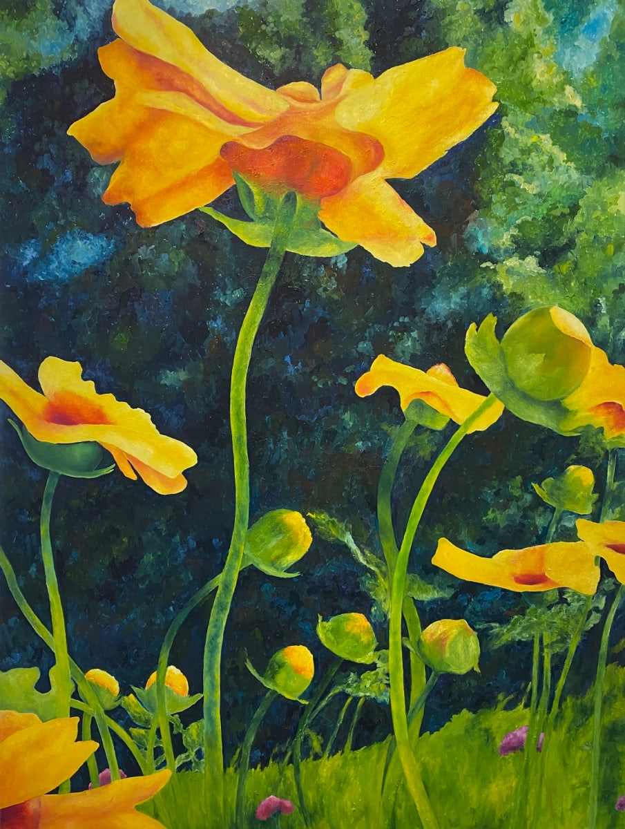 Meadow Dance by Debra Arnold  Image: This springtime field of flowers enchanted me as they appeared to be dancing in the sunlight.